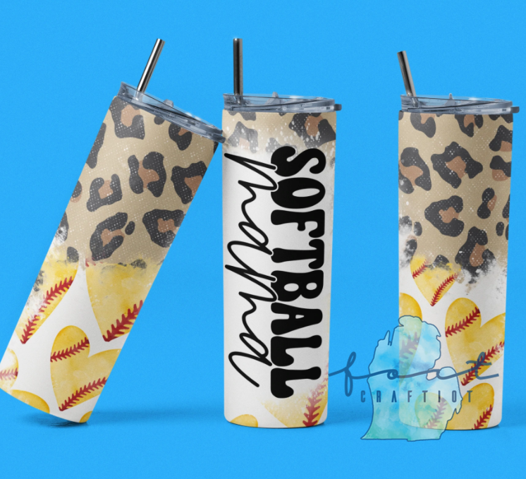 Blue Leopard Mama Tumbler