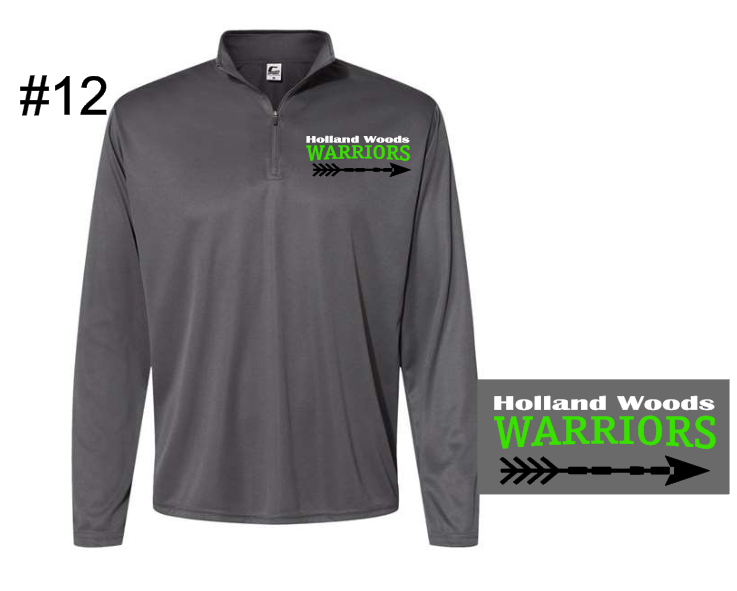 Holland Woods Dark Gray 1/4 Zip Design 12