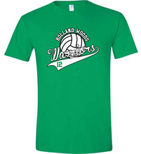 Load image into Gallery viewer, Swoosh with volleyball Mascot Volleyball Customizable Shirt
