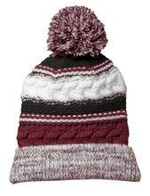 Load image into Gallery viewer, Pom Pom Team Beanie With Patch
