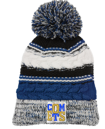 Crull Comets unisex chunky pom beanie