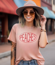 Load image into Gallery viewer, Rockford Peaches Oval Logo Peach or Black
