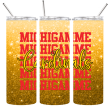 Load image into Gallery viewer, Michigamme Elementary Tumbler Glitter Look Gold
