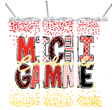 Load image into Gallery viewer, Michigamme Elementary Tumbler Red/Gold Dots
