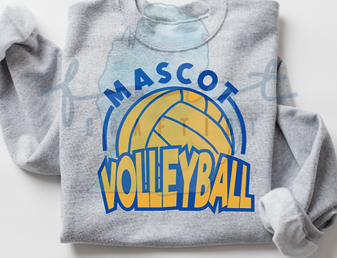 BOLD Mascot Volleyball Customizable Shirt