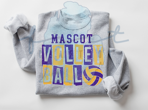 Mascot Squares Volleyball Customizable Shirt