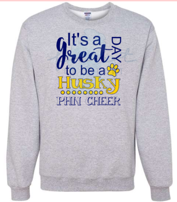 PHN Huskies Junior Varsity Cheer Crewneck Pre-Order