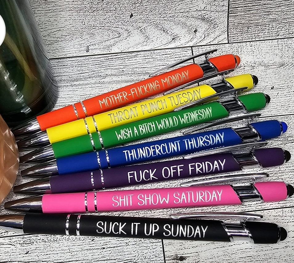 Ball Point Pens Snarky Weekday