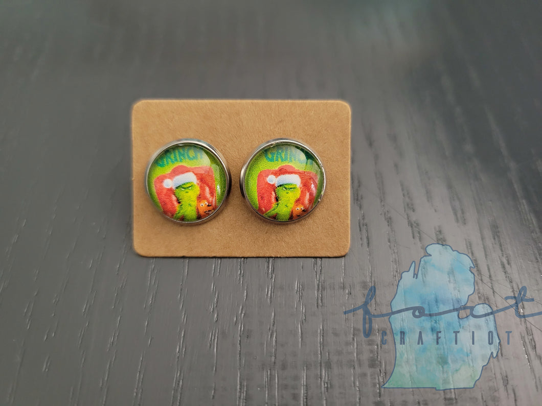 Green Guy Druzy Earrings