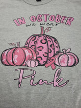 Load image into Gallery viewer, In October We Wear Pink Pumpkin LG Tee
