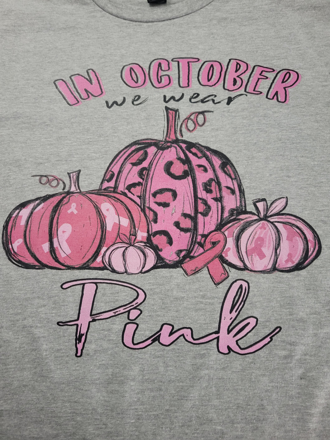 In October We Wear Pink Pumpkin LG Tee