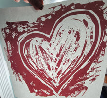 Load image into Gallery viewer, Red Distressed Heart T-shirt Valentine&#39;s Day
