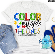 Load image into Gallery viewer, Autism Color Outside The Lines Shirt
