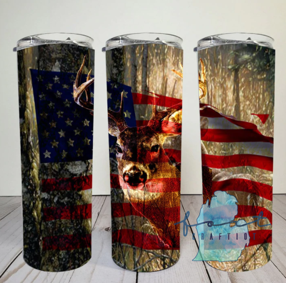 Deer Flag Tumbler