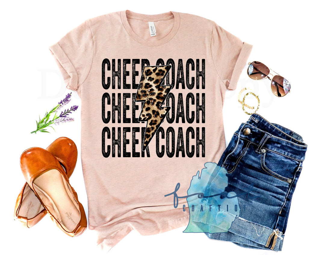 Leopard Lightning Cheer Coach