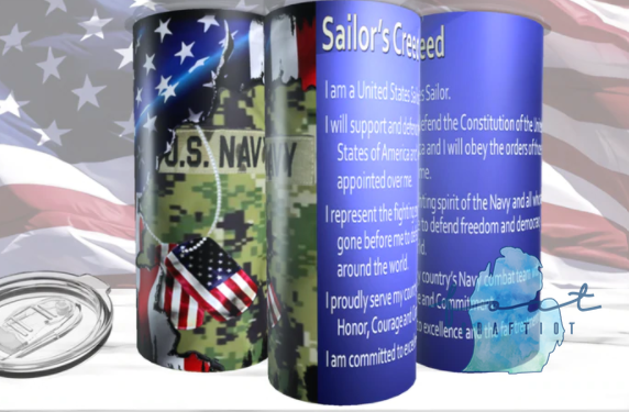 Sailors Creed Navy Tumbler