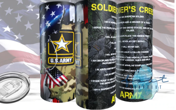 Soldiers Creed Army Tumbler